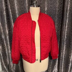 Sanctuary: Red Heart Quilted Women's Bomber Jacket